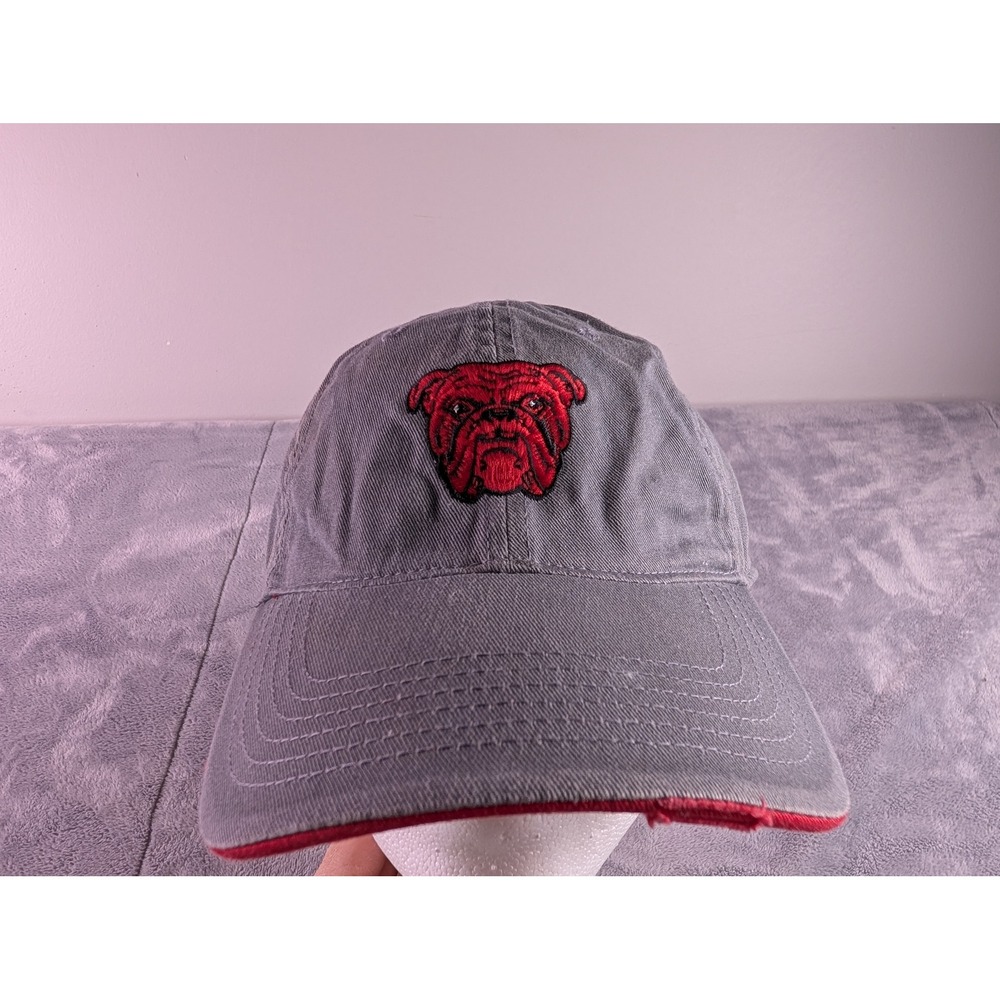 Red Dog Beer Hat Gray Red Bulldog Logo Uncommon Smooth Concept One Strapback Cap